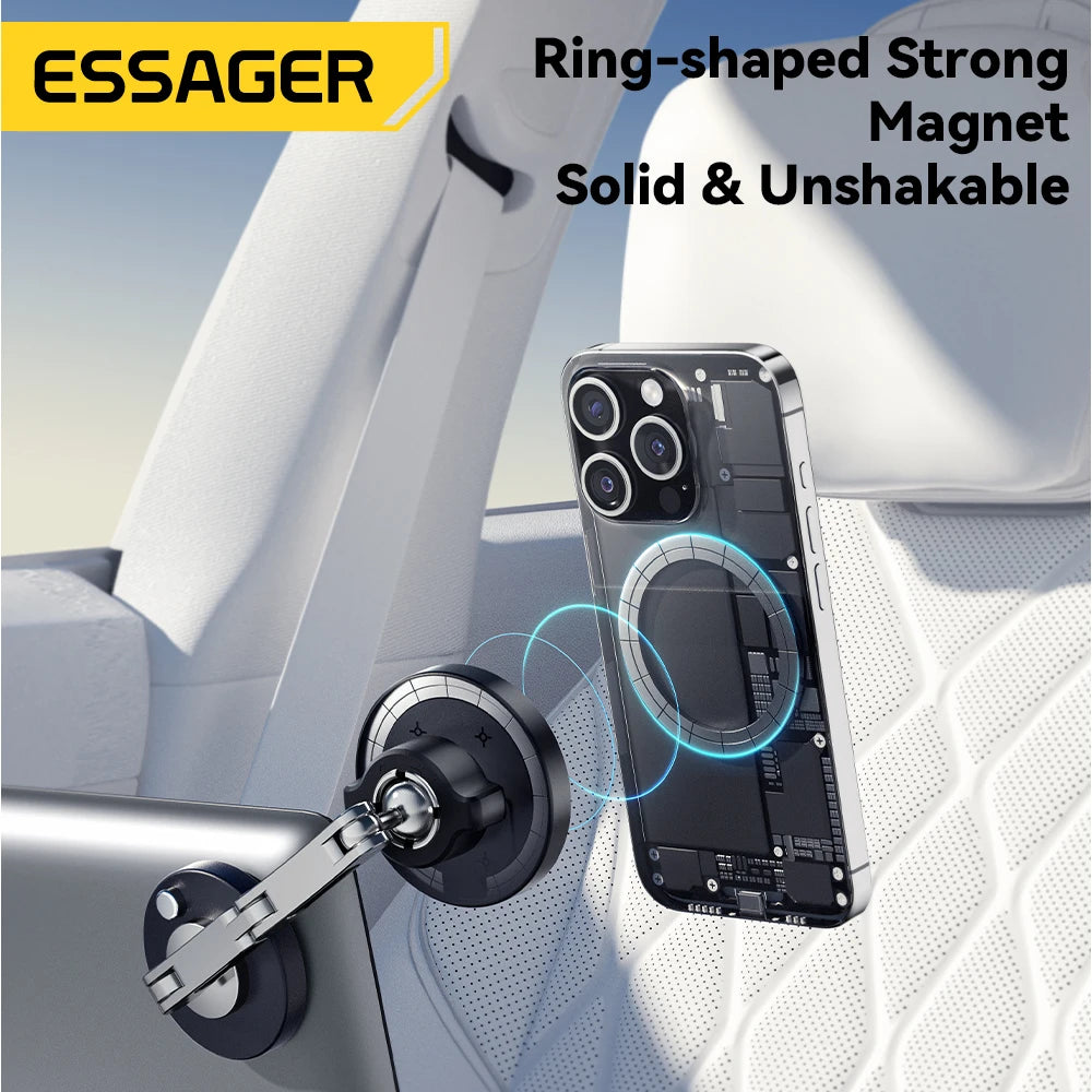 Essager ES-ZJ25 – Support téléphone auto magnétique, avec ou sans recharge