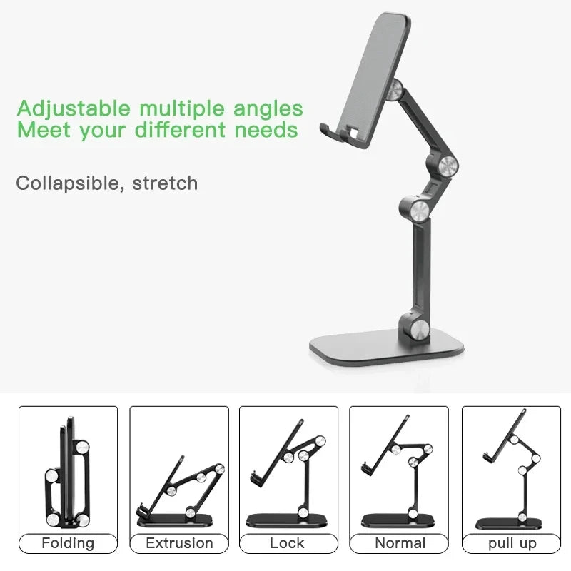 YANGGLOB – Support de bureau pliable à trois sections pour téléphone