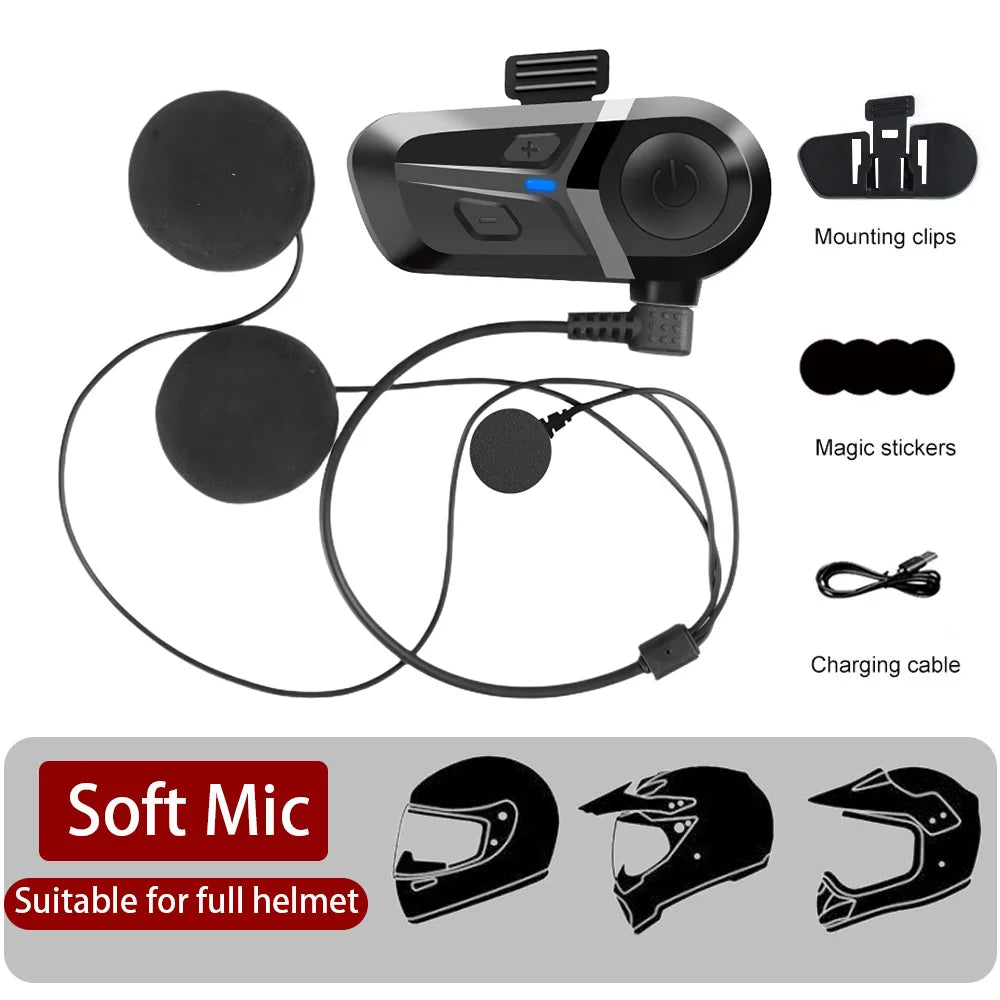 Kit audio Bluetooth pour casque moto – Micro rigide ou souple