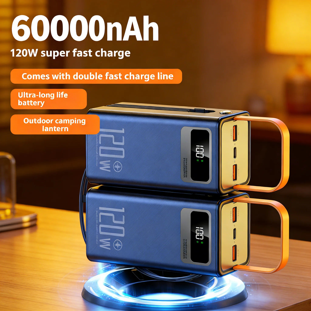 NDNNAS – Batterie externe USB et USB-C avec éclairage LED annoncé