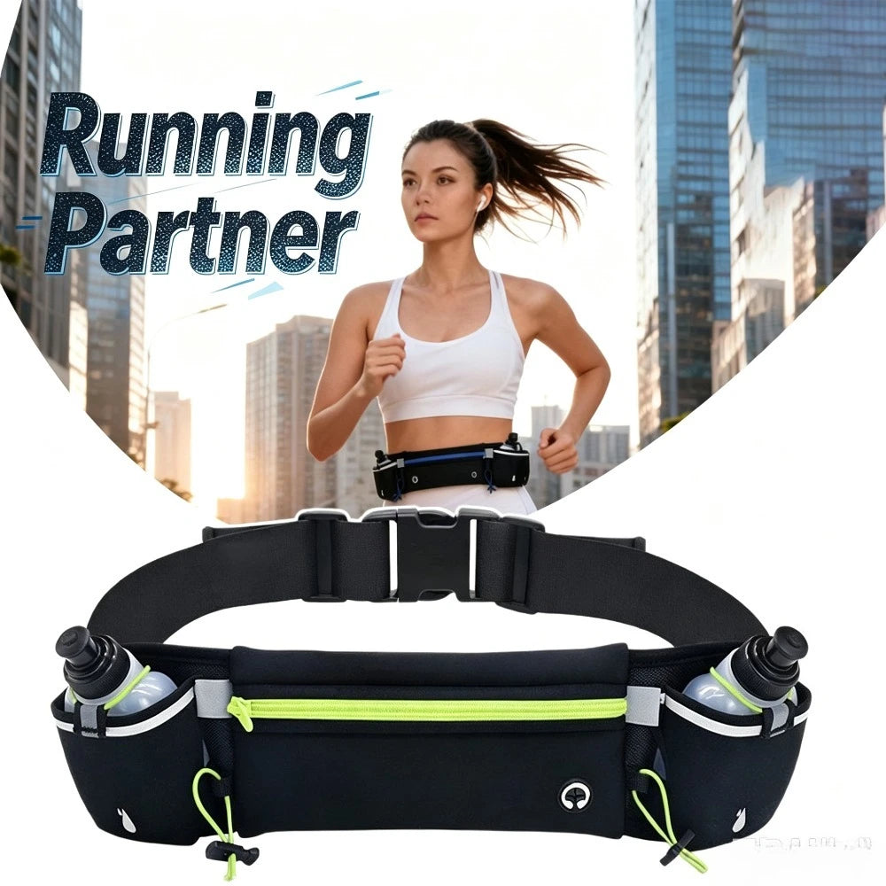 Ceinture de running sport avec rangement pour bouteille