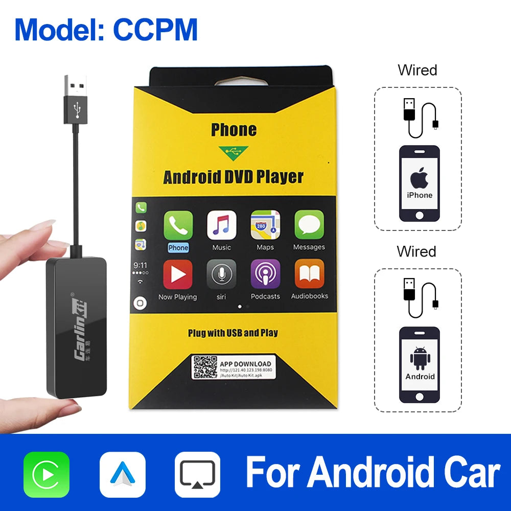 CarlinKit – Adaptateur auto CarPlay et Android Auto pour autoradio Android