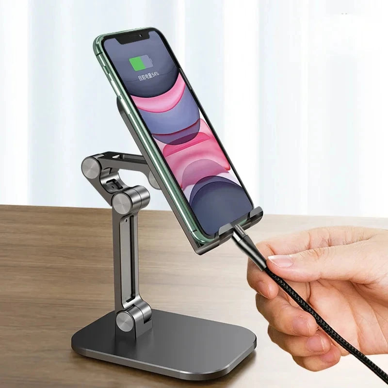 YANGGLOB – Support de bureau pliable à trois sections pour téléphone