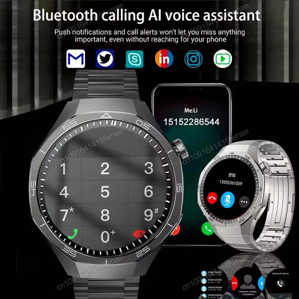 Ola Esporte – Montre ronde 1,52 pouce avec appels Bluetooth