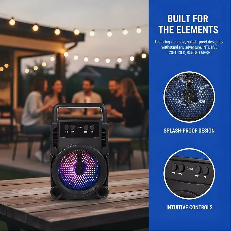KOQZM – Enceinte Bluetooth portable au style rétro