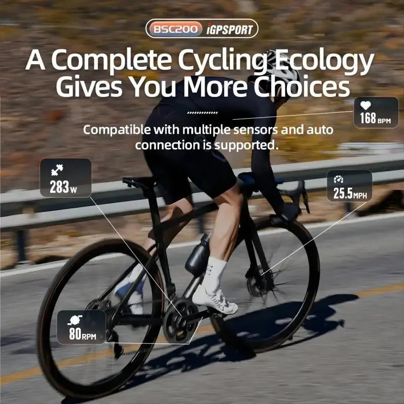 iGPSPORT BSC200 – Compteur GPS vélo sport écran 2,5 pouces