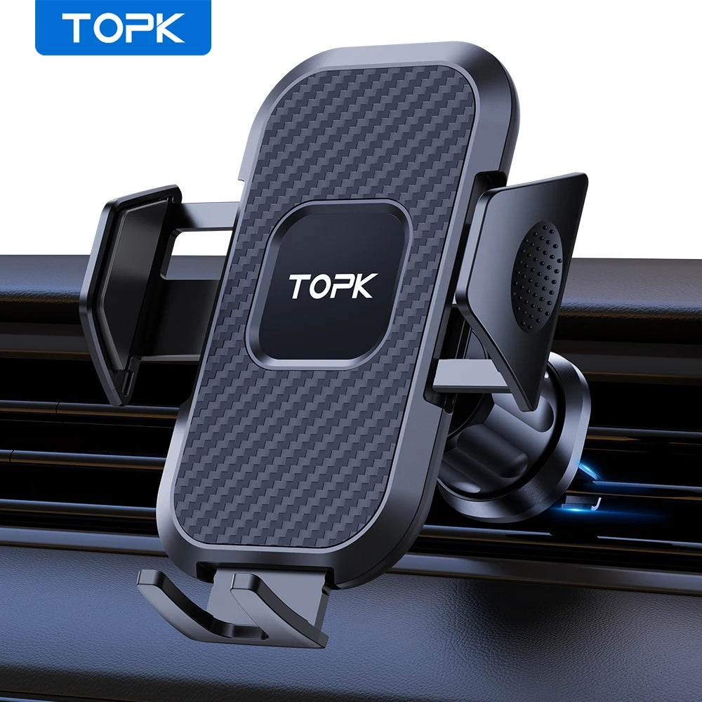 TOPK – Support téléphone auto à crochet pour grille d’aération