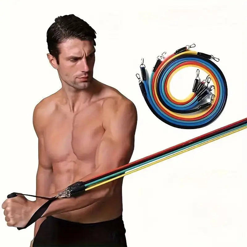Kit fitness de 11 pièces – Bandes de résistance et accessoires
