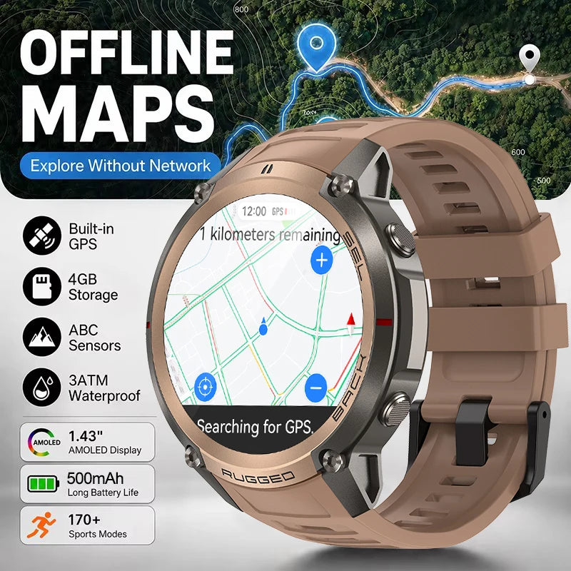 DM59-GPS – Montre connectée sport AMOLED 1,43 pouce