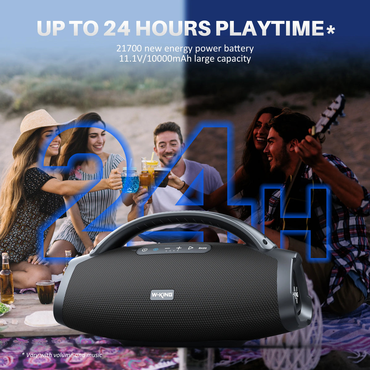 W-KING D20 – Enceinte Bluetooth 5.4 avec fonction karaoké