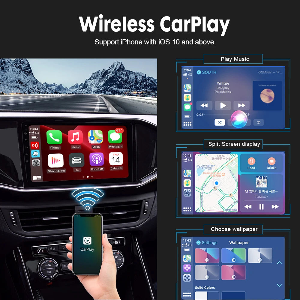 CarlinKit – Adaptateur auto CarPlay et Android Auto pour autoradio Android