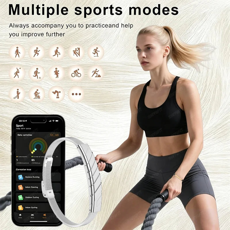 Bracelet connecté sans écran – Suivi d’activité Bluetooth