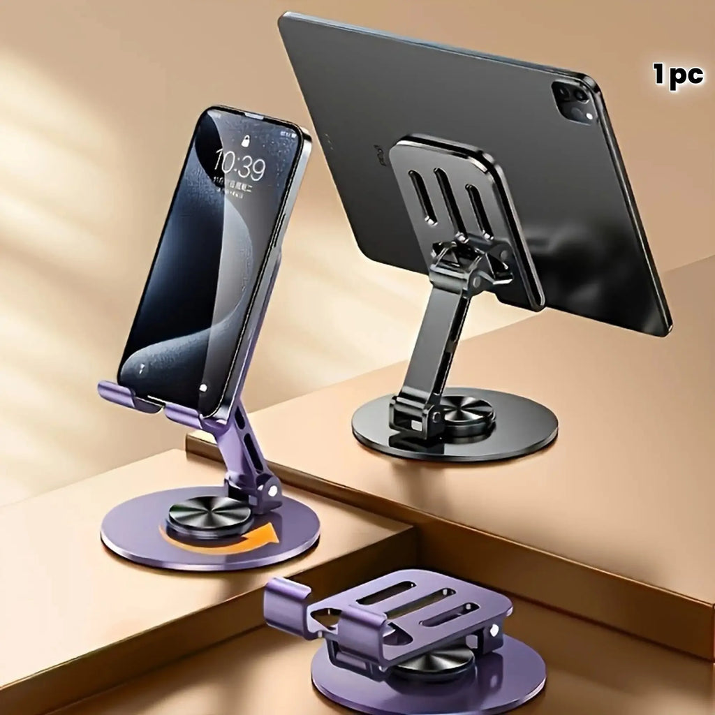 Support de bureau pliable en aluminium pour téléphone et tablette