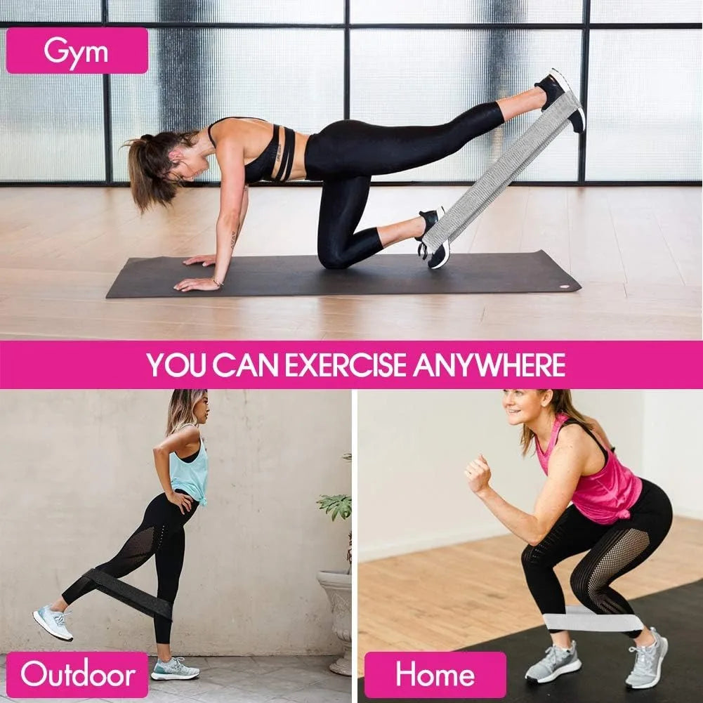 Bandes de résistance fitness en tissu – À l’unité ou lot de 3