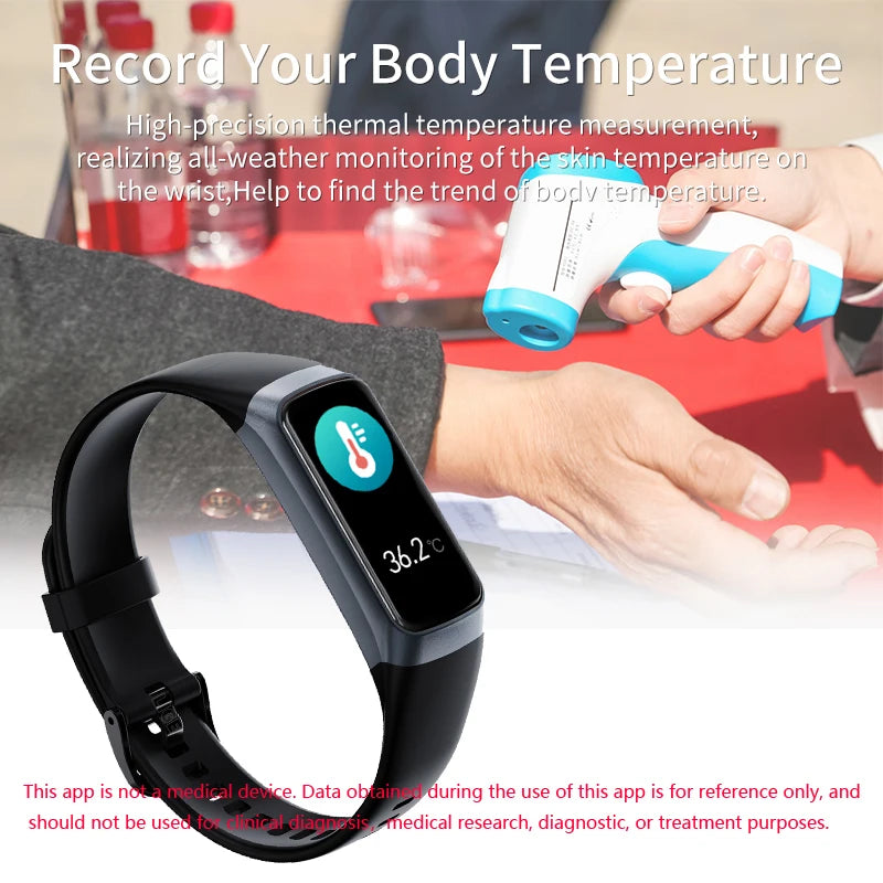 LIGE BW0459A – Bracelet connecté AMOLED 1,1 pouce