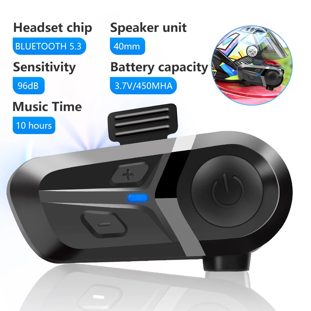 Kihous – Kit audio Bluetooth pour casque moto, micro rigide ou souple