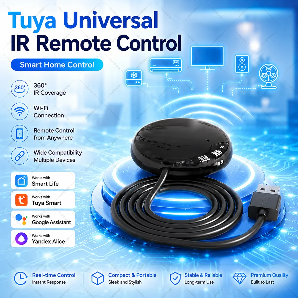 Télécommande infrarouge Wi-Fi Tuya pour maison – TV et climatisation compatibles