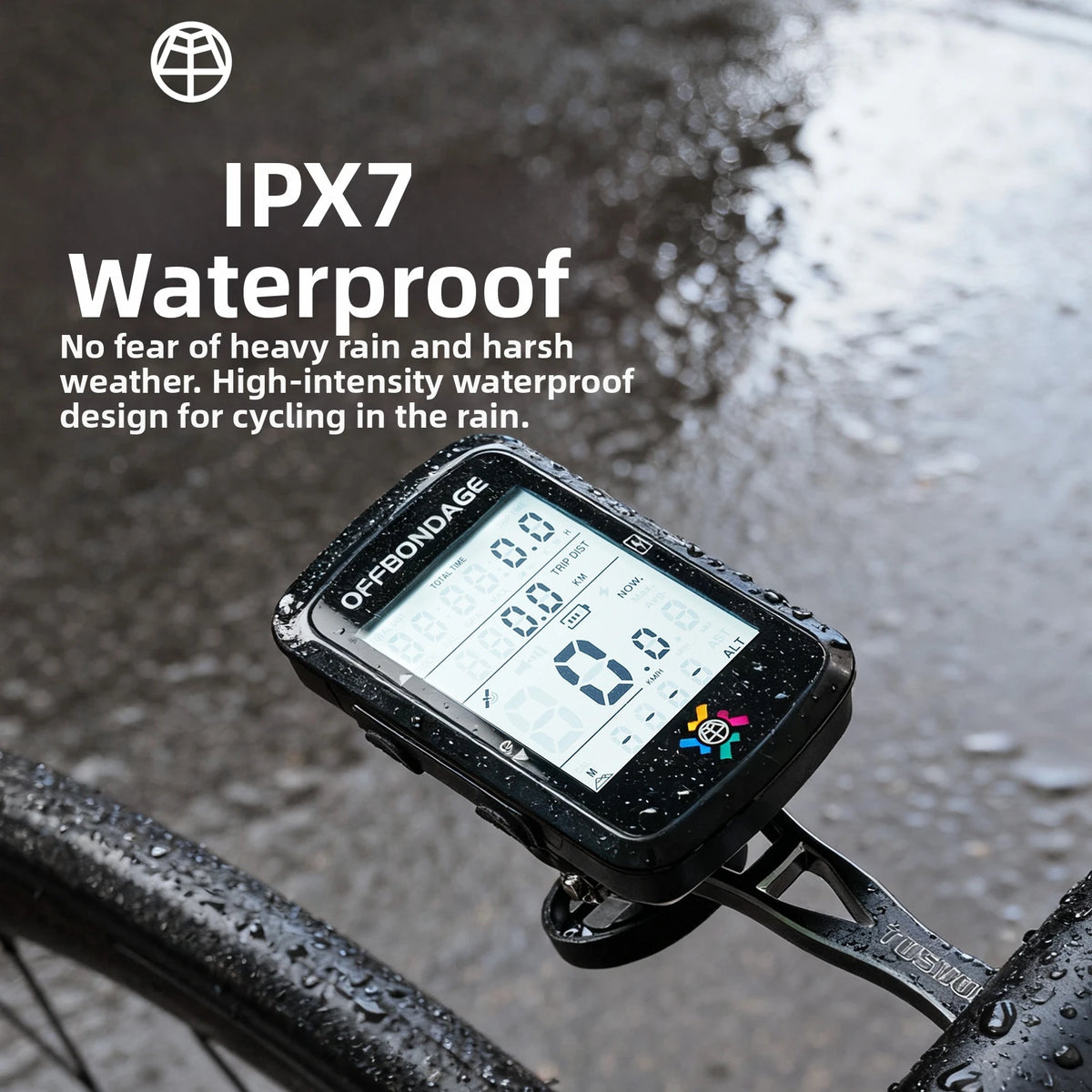 OFFBONDAGE – Compteur GPS vélo sport avec écran 2,6 pouces
