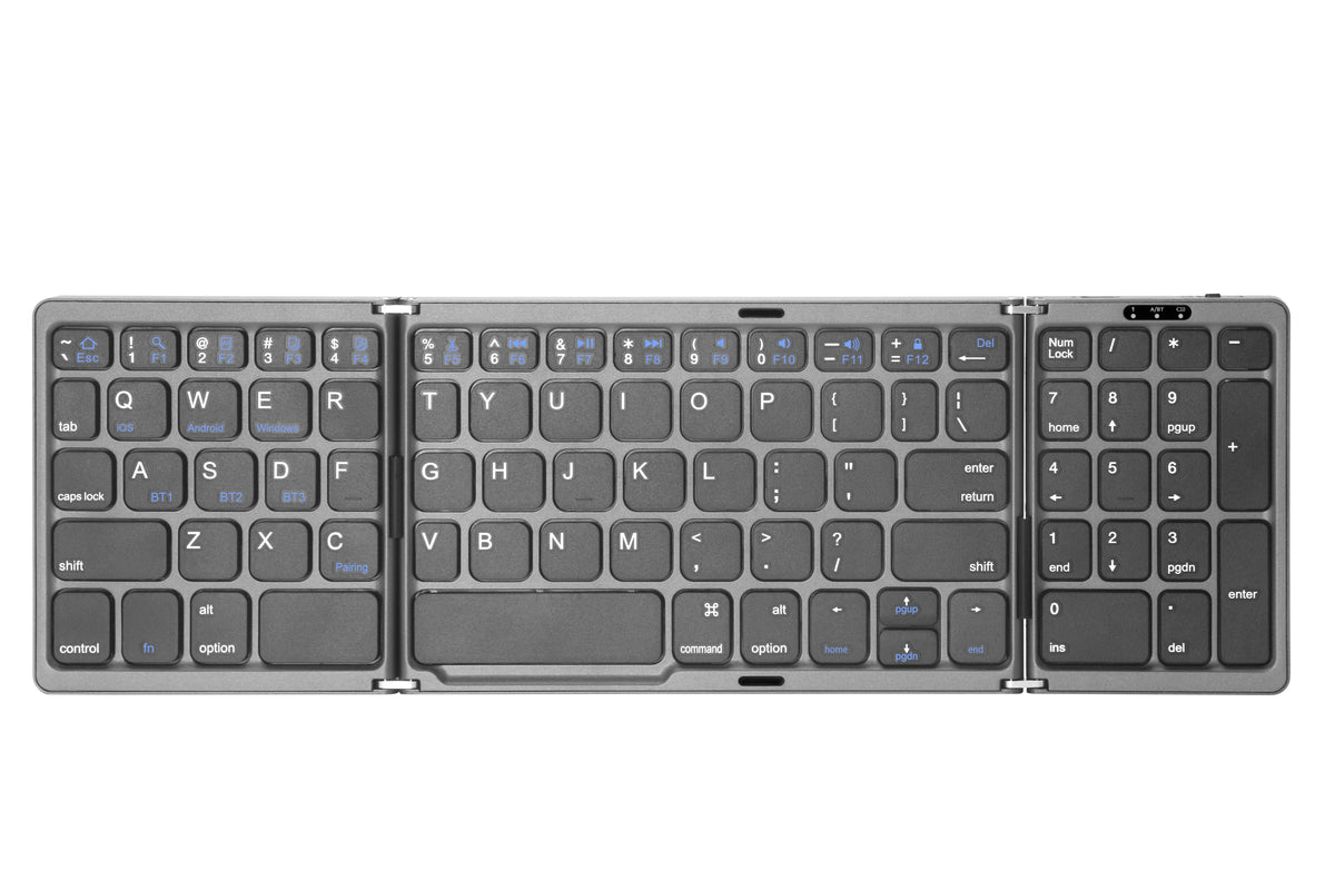 Kebidumei – Clavier Bluetooth pliable rechargeable, avec ou sans pavé tactile