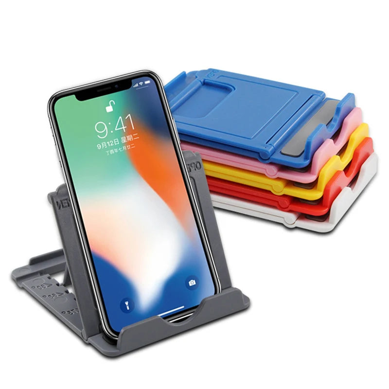Support de bureau pliable en plastique pour téléphone
