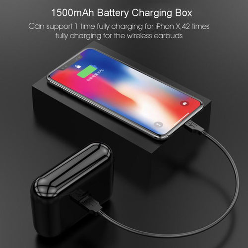 Écouteurs Sans Fil TWS Bluetooth 5.0 – Boîtier de Charge 1500mAh, 4h30 d'Autonomie, Connexion Auto