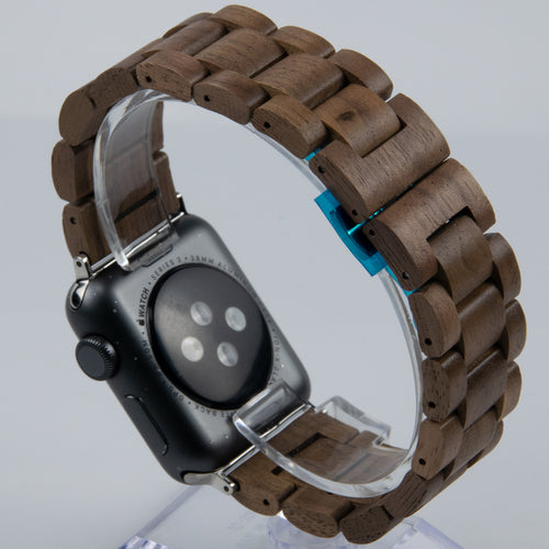 Bracelet Apple Watch en Bois Artisanal – Noyer, Zèbre, Santal Rouge & Noir