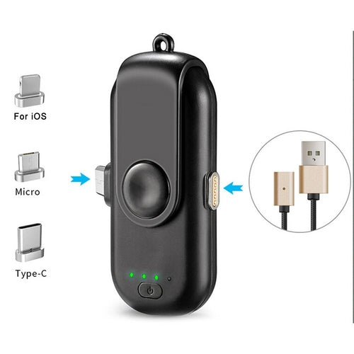 Mini Batterie Externe Magnétique 1000mAh – Station de Charge 4 Ports, Compatible iPhone & Android