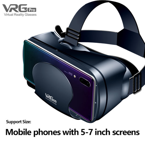 Casque VR 3D Grand Écran – Compatible Smartphones 5-7 Pouces, Objectif Grand Angle 120°