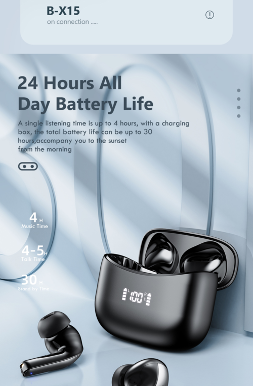 Écouteurs TWS Bluetooth 5.0 – Son HD, Micro Intégré & Étanche IPX5