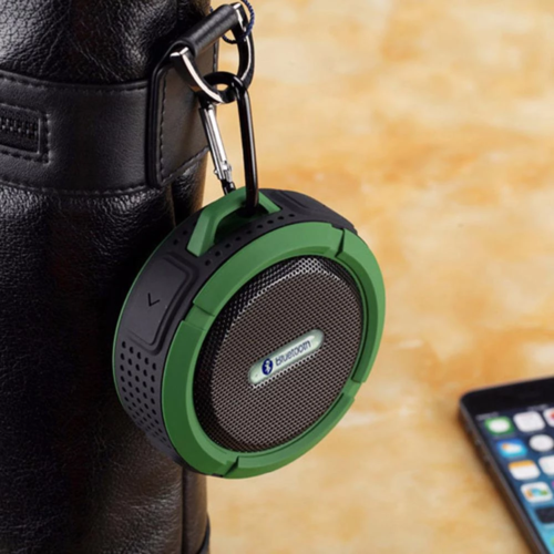 Mini enceinte Bluetooth avec ventouse et crochet, FM et carte TF