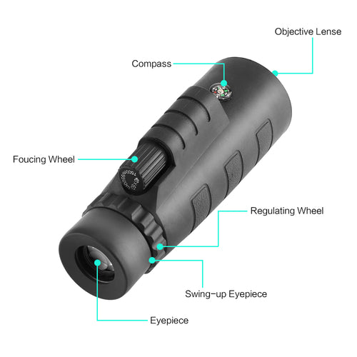 Monoculaire Telescope 10X HD avec Clip Smartphone & Trépied – Optique BAK4