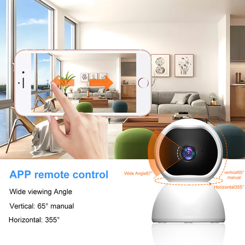 Caméra de Sécurité Intérieure WiFi 1080P – Vision Nocturne, Détection de Mouvement
