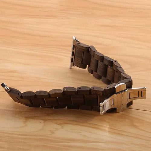 Bracelet Apple Watch en Bois Artisanal – Noyer, Zèbre, Santal Rouge & Noir