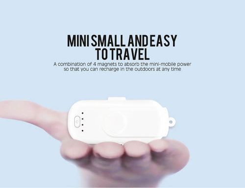 Mini Batterie Externe Magnétique 1000mAh – Station de Charge 4 Ports, Compatible iPhone & Android