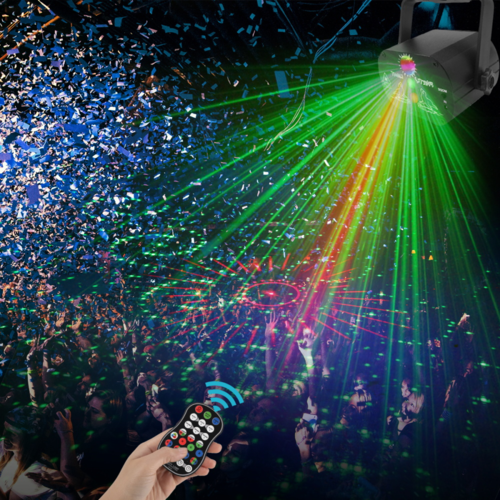 Projecteur Laser LED RGB Mini Disco – Télécommande & Contrôle Vocal, 6W