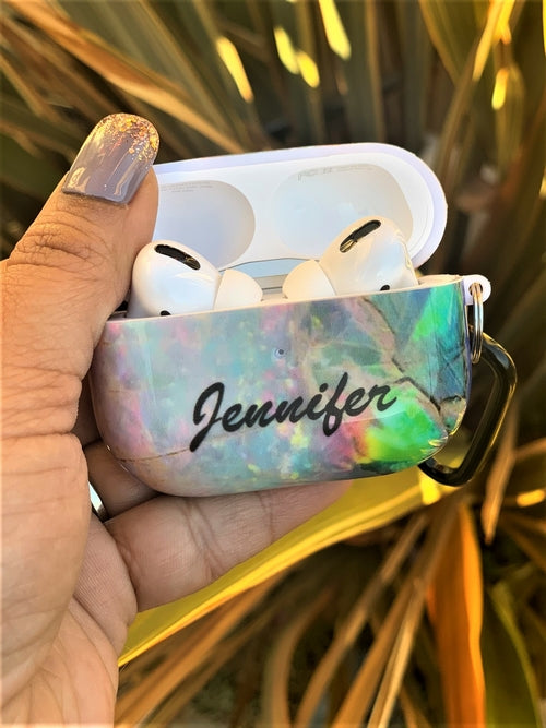 Coque AirPods Pro Personnalisable en TPU – Dragonne Métal Incluse