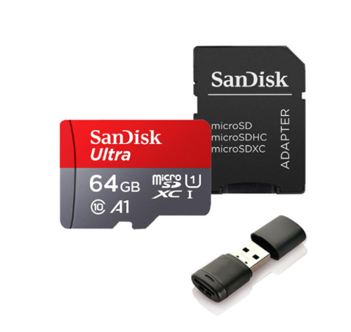Carte Micro SD Ultra – 16 Go / 32 Go / 64 Go / 128 Go avec Adaptateur & Lecteur USB