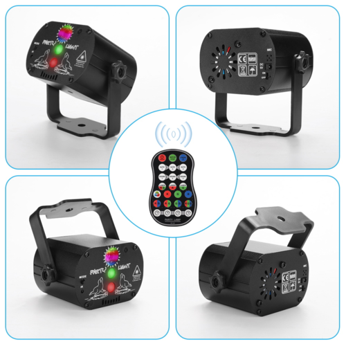 Projecteur Laser LED RGB Mini Disco – Télécommande & Contrôle Vocal, 6W