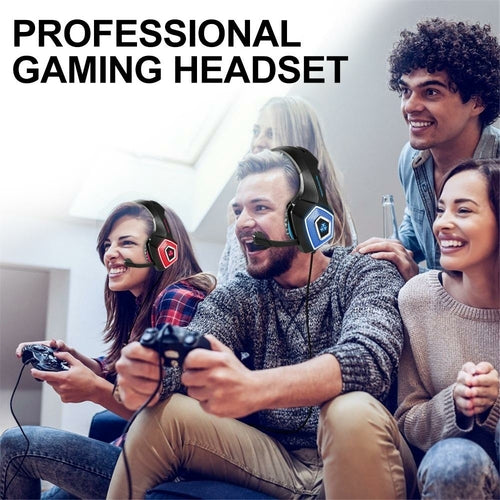 Casque Gaming RGB Stéréo avec Micro Rétractable – LED 7 Couleurs, Multi-Plateforme